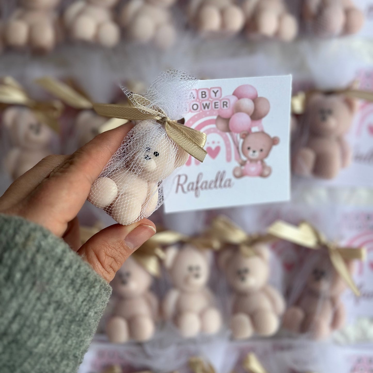Ositos para baby shower y bautizo