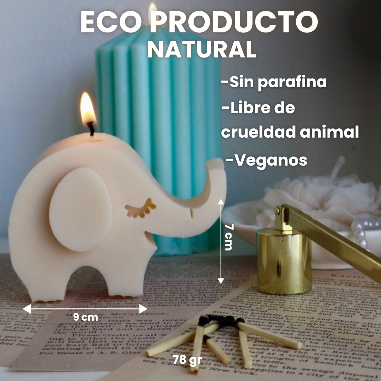 Vela decorativa “Elefantito”