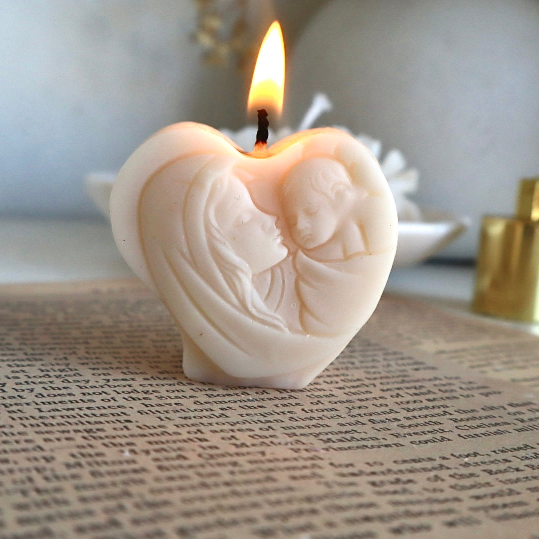 Vela decorativa “Corazón de mamá”