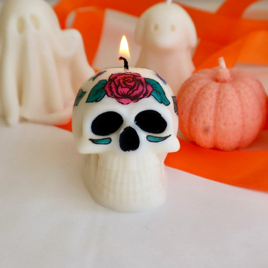 Vela Calavera Mexicana â Regalo Original DĂa de los Muertos