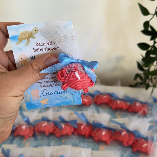20 velas Para Baby Shower Temática Marina Cangrejo