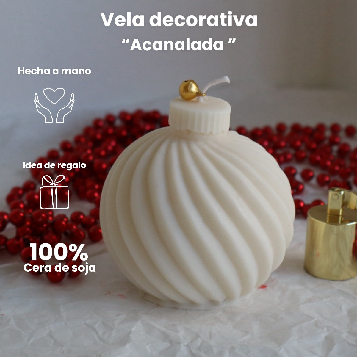 Vela decorativa “Acanalada“