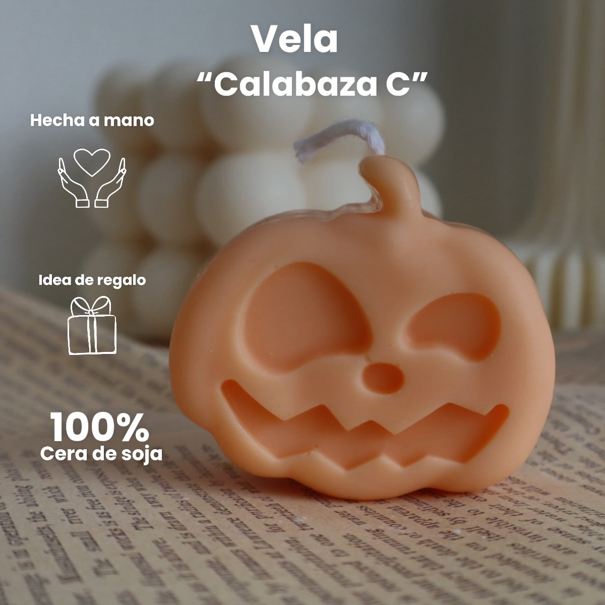 Vela decorativa “Calabaza C”
