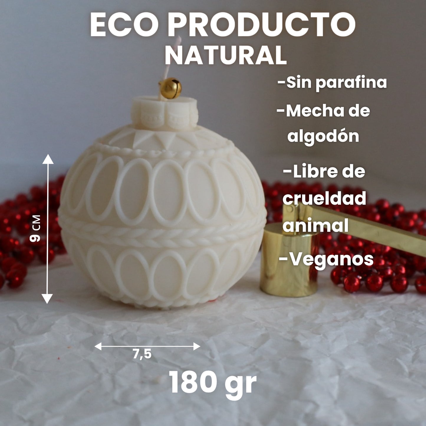 Vela decorativa “ Adorno de Navidad”