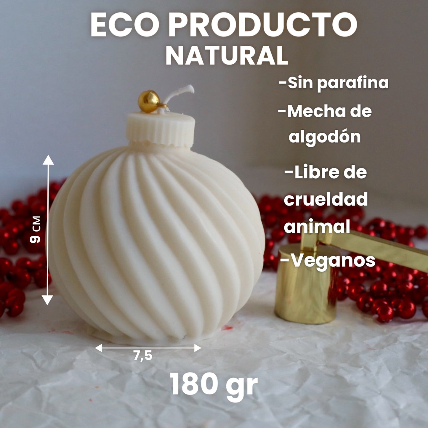 Vela decorativa “Acanalada“