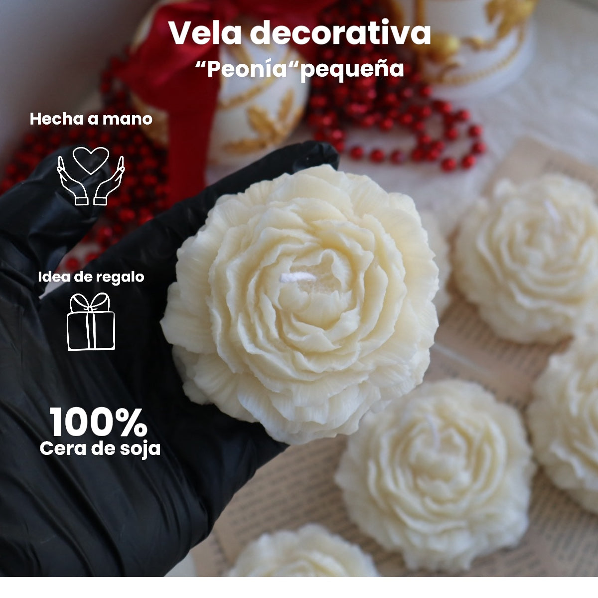 Vela decorativa “Peonía ” pequeña 1 unid