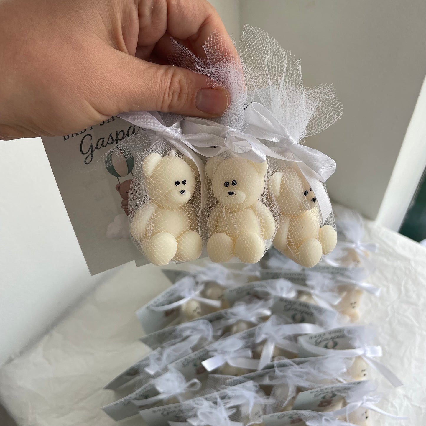 Pack 10 uds Ositos para baby shower, recuerdos