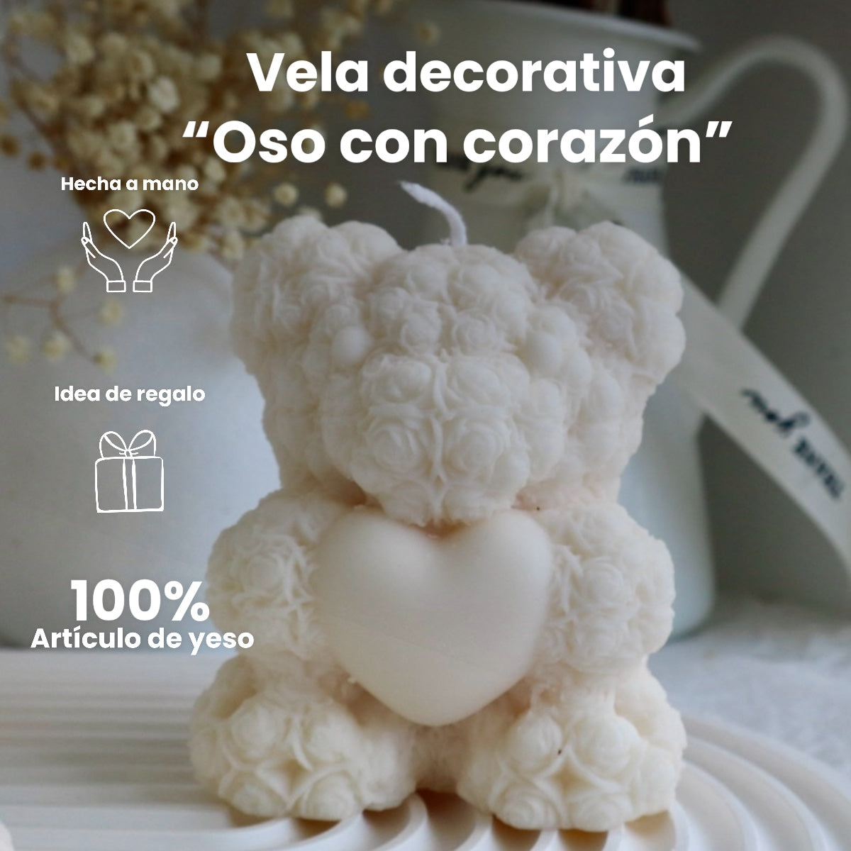 Vela “Oso con corazón”