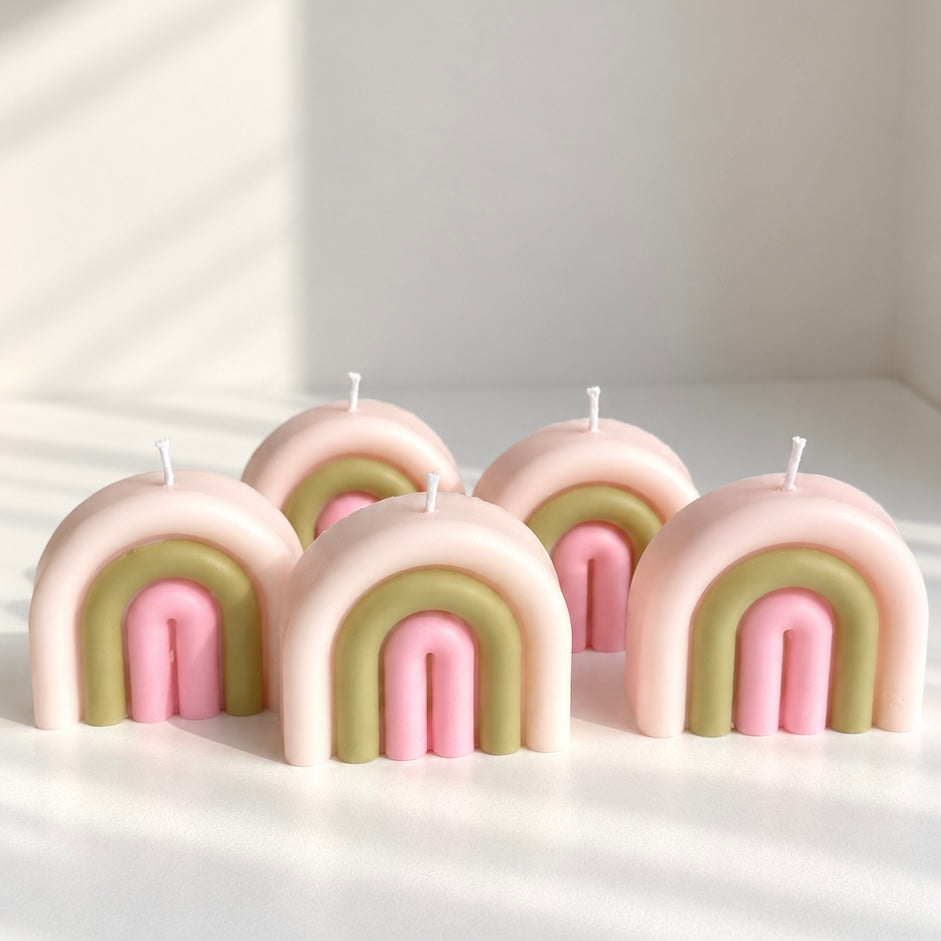 Vela Arcoíris – Recuerdo para Baby Shower, Cumpleaños y Eventos Especiales