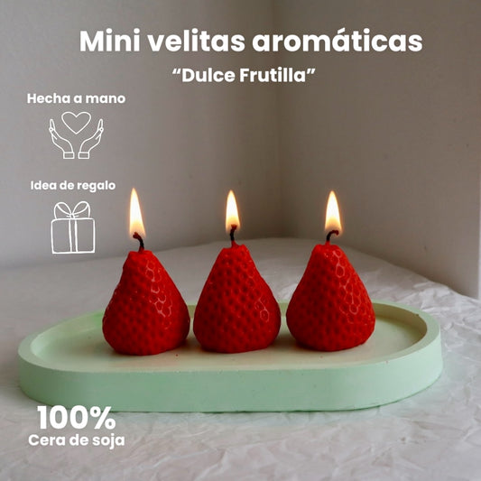 Mini velitas aromáticas “Dulce frutilla”