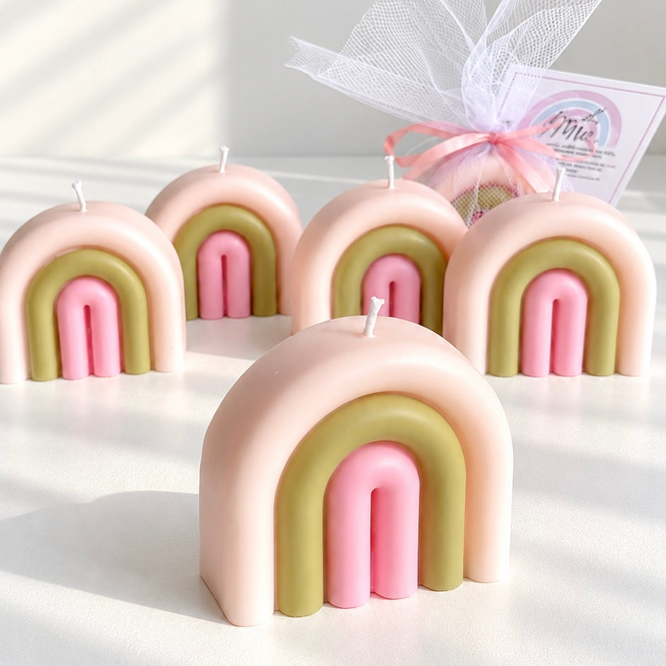 Vela Arcoíris – Recuerdo para Baby Shower, Cumpleaños y Eventos Especiales