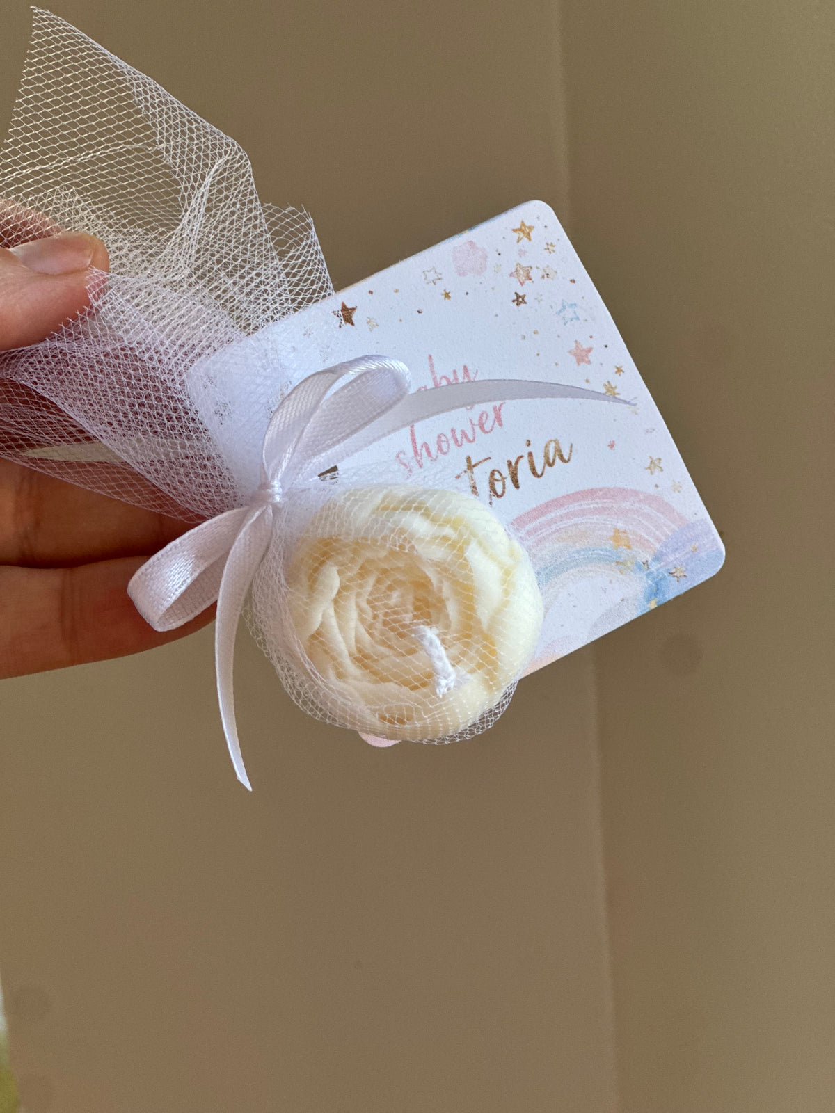 Velas En Forma De Peonía,  Regalo Matrimonio Baby Shower